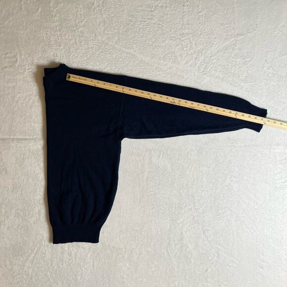 Mens Cashmere Sweater Sz L Navy Timeless Minimalism Understated Luxury Old Money - Picture 7 of 7